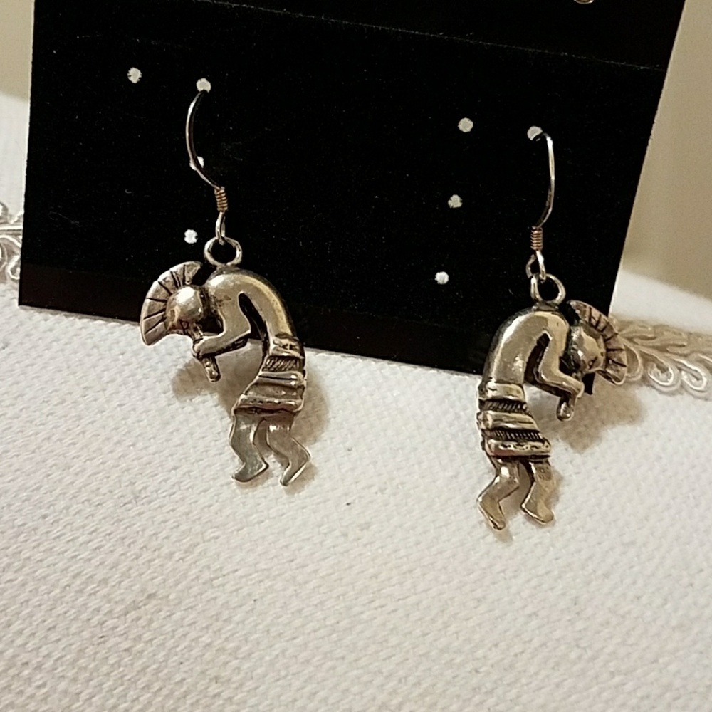 Kokopelli Sterling Silver Earrings